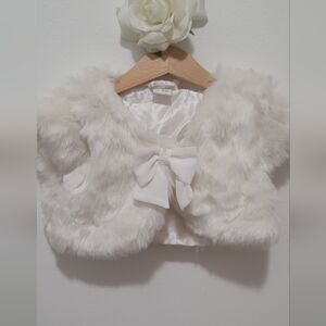 LIttle Girls Faux Fur Bolero Shrug